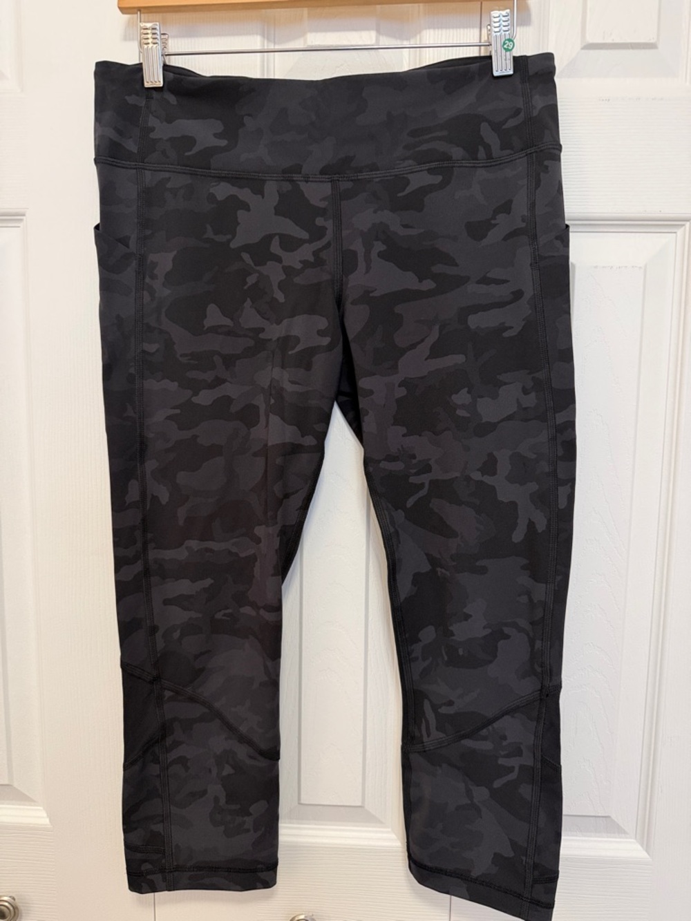 Lululemon Charcoal Black Camo Active Capri Leggings
